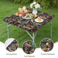 thumbnail image 4 of Brown Green Camo Leaves Branches Pattern Square Fitted Tablecloth with Elastic Edge,Square Table Cover,Washable Elastic Table Cover for Home Kitchen Party Decor 36"x36", 4 of 6