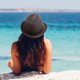 thumbnail image 5 of DRESHOW Sombrero panamá de paja para mujer, sombrero de viaje Fedora para playa, sombrero para el sol, sombrero enrollable de paja de ala ancha UPF 50+, 5 of 5