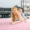 thumbnail image 4 of Arogan Modern Soft Fluffy Carpet for Living Room, Bedroom and Children's Room, Pink, 5'x8 '., 4 of 7