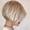 blonde, variant on Creamily Short Blonde Wig for Women - Natural Look Brown Roots, Lightweight Bob Style with Adjustable Cap, Everyday Wear Synthetic Wig