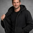 thumbnail image 3 of BILLIONHATS 12 Pack Men's Cotton Fleece Sherpa Lined Zipper Hoodie, Wholesale Bulk Donations, Assorted Sizes S-XL Color Black, 3 of 6