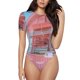 thumbnail image 1 of Fotbe Pastel Pink Beach Cafe Body de Mujer con Cuello Redondo y Mangas Cortas, Sin Mangas Ajustado, Suave, Cómodo y Básico-Small, 1 of 7