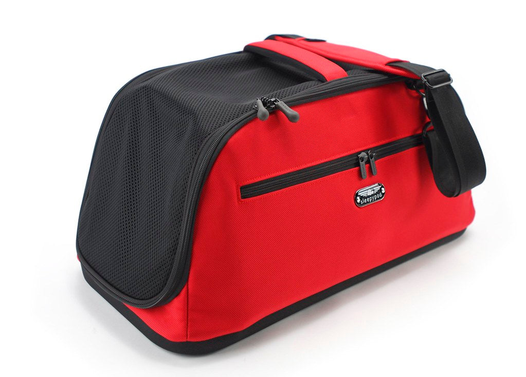 Sleepypod Air - Airline Approved Carrier and Crash-Tested Car Seat for Cats and Dogs up to 18 lbs. (Strawberry Red)