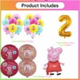 thumbnail image 2 of Peppa Pigs Balloons Party Supplies 2nd Big Number Decorations Decor Kit Birthday, 2 of 5