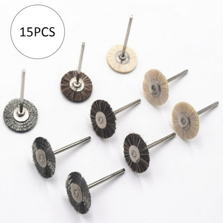 

15pcs Rotate Buffing Abrasive Wheel Steel Wire Polishing Brush Grinding Brush Head