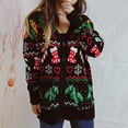 thumbnail image 4 of SRZYMJ Womens Christmas Sweater Funny Button Down Cardigan with Pockets, 4 of 9