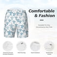 thumbnail image 6 of Picia Hand Drawn Turtle pattern Mens Swim Trunks with Compression Liner Stretch Beach Shorts Quick Dry with Zipper Pockets No-Chafing Board Shorts-Medium, 6 of 9