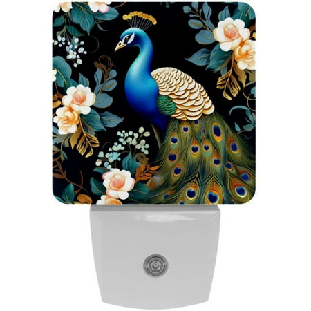 

Peacock LED Square Night Lights - Stylish and Energy-Efficient Lighting Solution for Your Room - for Nighttime Illumination and Ambiance