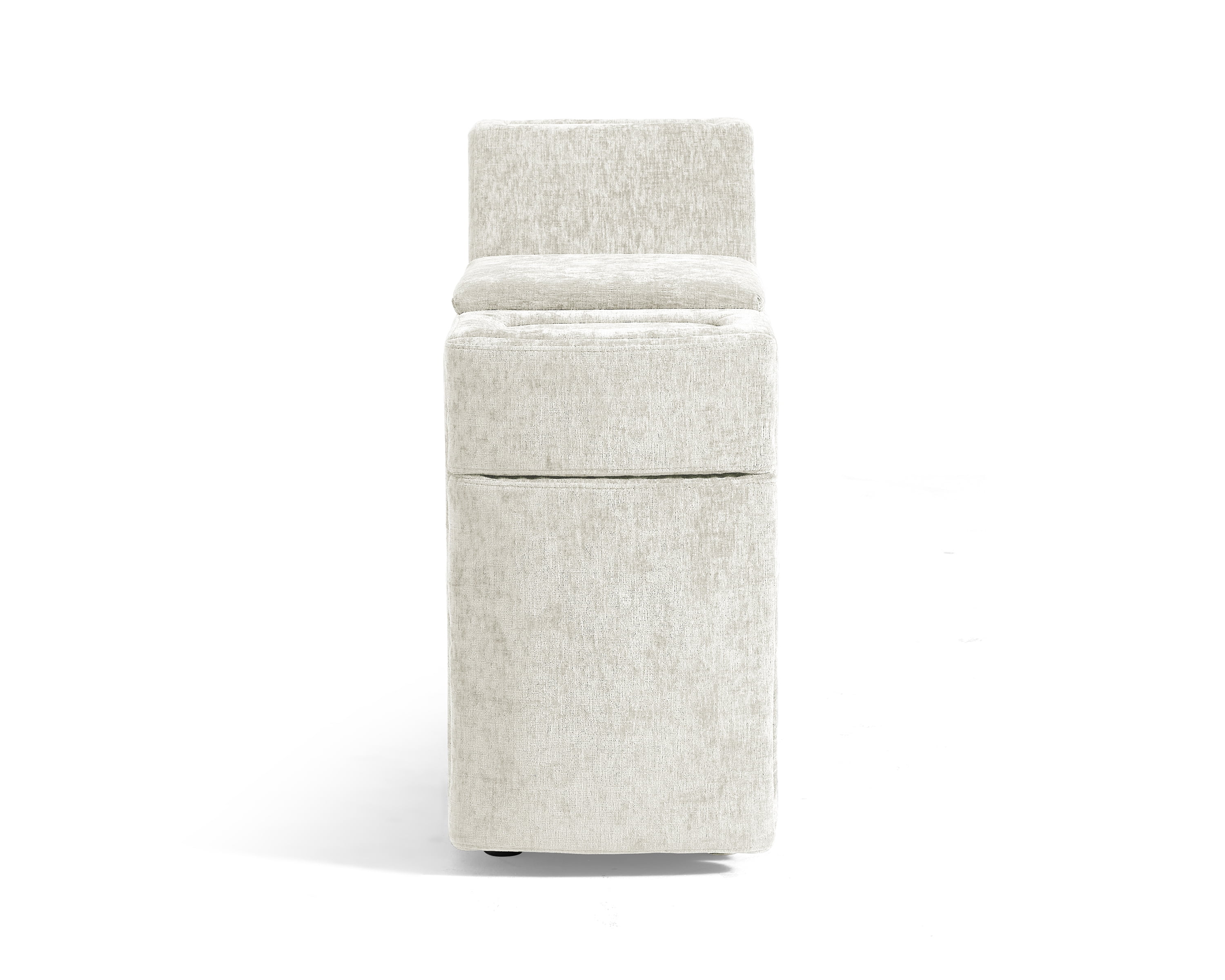 BEDEEP Chenille Console, White