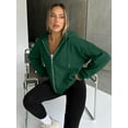 thumbnail image 5 of FUNING Womens Zip Up Hoodies Oversized Sweatshirts Fall Fashion Outfits Casual Jackets 2025 Winter Clothes, 5 of 6