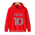 thumbnail image 4 of 2024 HOT New Kids Primavera Otoño Moda 2 piezas Sudadera con capucha Chándales 3-13 años Niños Niñas Messi No.10 Trajes Estampados Ropa para Niños, 4 of 5