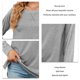 thumbnail image 1 of Blusa informal de manga larga, camiseta de manga larga para mujer, blusa de manga larga para mujer, top de cuello redondo de manga larga muy recomendable, 1 of 7
