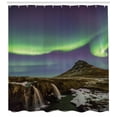 thumbnail image 3 of Ambesonne Aurora Borealis Shower Curtain, Icelandic Landscape, 69"Wx75"L, Multicolor, 3 of 3