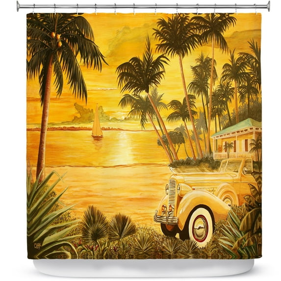 Shower Curtains 70" x 93" from DiaNoche Designs by Mark Watts - Tropical Getaway