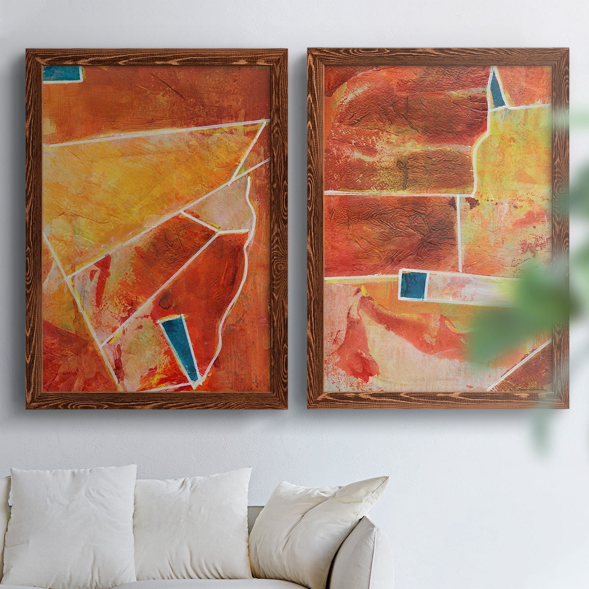Primary Connection III - Premium Framed Canvas 2 Piece Set - Ready to Hang
