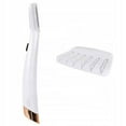 thumbnail image 2 of Clearance DHALL Finishing Dermaplane Glo Lighted Facial Exfoliator Non Vibrating And Includes 6 Replacement Heads White/Rose Gold Wax Beans Wax Kit, 2 of 9