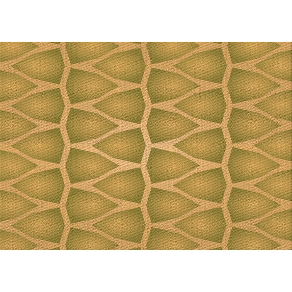 Ahgly Company Indoor Rectangle Patterned Dark Bisque Brown Area Rugs, 7' x 9'