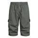 thumbnail image 4 of pstuiky Pantalones cortos de entrenamiento para hombre, Pantalones cortos cargo cómodos con cintura elástica y bolsillos a la moda para hombre, de verano, informales, lisos, 4 of 7