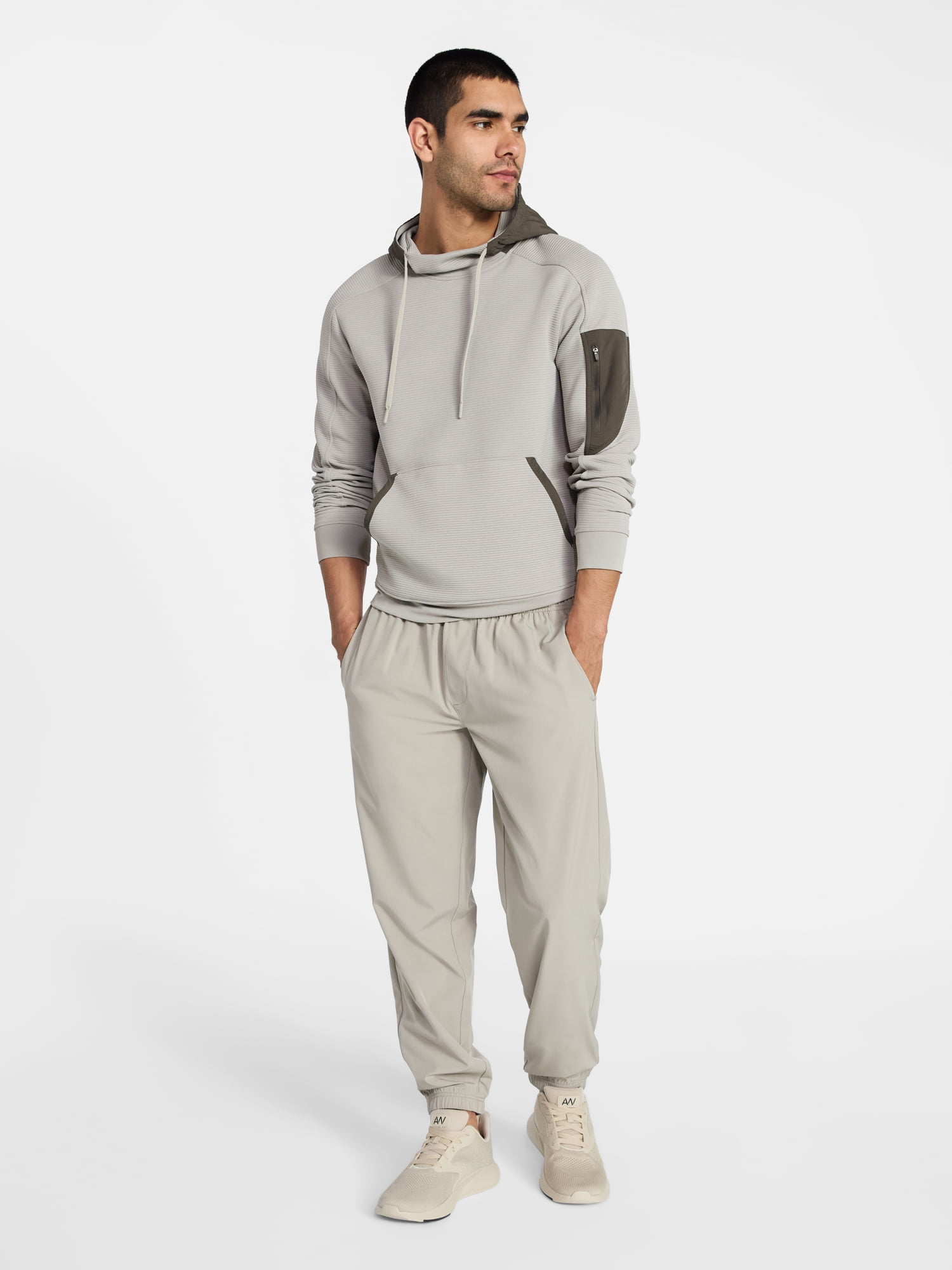 Athletic Works Men's and Big Men's Mix Media Hoodie, Sizes S-5XL