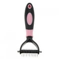 thumbnail image 1 of Deshedding Dog Brush, Dog Brush for Shedding Dog Rake Cat Brush Double Sided Undercoat Rake Comb for Detangling, Deshedding Pet Grooming Brush for Small, Medium Dogs and Cats, 1 of 7