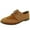 Camel PU, variant on Qupid STRIP-85 Studded Two Tone Lace Up Colorblock Oxford Flat Shoe