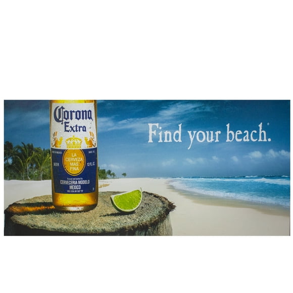 Northlight 23.5" Corona Beer Tropical Beach Scene Lighted Canvas Wall Art