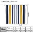 thumbnail image 3 of Striped Curtains, Navy Blue Orange White Striped Pattern Print Window Treatments, Rod Pocket Thermal Insulated Drapes 2 Panel Sets for Bedroom Living Room, 55" W X 39" L, 3 of 8