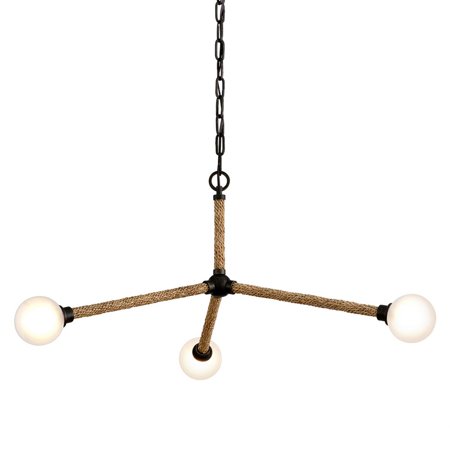 

Rustic Farmhouse Three Light Chandelier in Classic Bronze Finish Bailey Street Home 154-Bel-4218165
