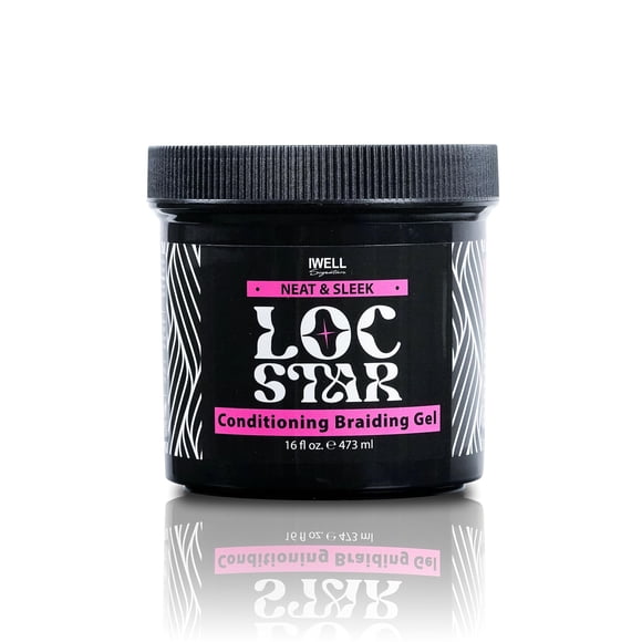 IWELL Signature / Loc Star / Gel de Tressage Brillant 16oz / Gel Coiffant pour Tresses, Serrures, Torsades