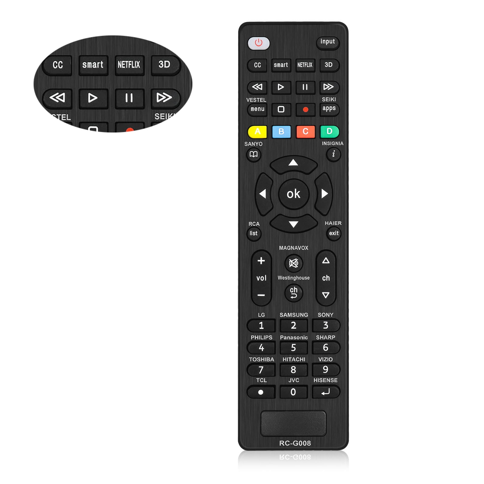 Universal TV Remote Control Replacement for LG, for Samsung, for TCL