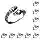 thumbnail image 2 of Minnieouse Anillos de tamaño ajustable que modelan el anillo de la amistad chapado Vintage adornos de suministro de joyería de aleación cabezas de Cabezas de serpiente doble 10piezas Minnieouse CBP283254, 2 of 5