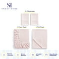 thumbnail image 4 of Sweet Home Collection 1500 Series 4 Piece Ultra Soft Microfiber Sheet Set, Twin, Pale Pink, 4 of 5