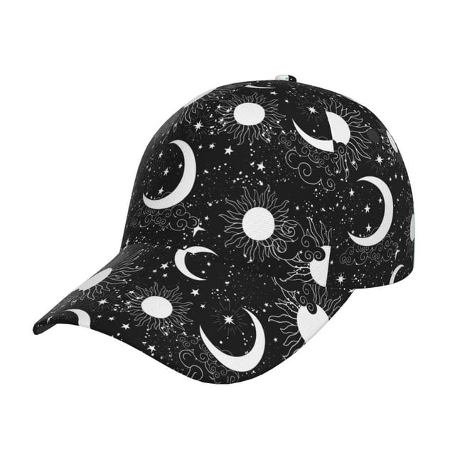 Fotbe Crescent and Stars Gorro Clásico de Béisbol, Gorra Ajustable con Broche Snapback, Gorro de Exterior de Algodón Suave