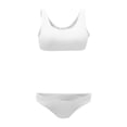thumbnail image 4 of Rugged Ribbed Two Piece Bikini Set Featuring Wide Strap Top and Mid Waist Swimwear For All Seasons Beachwear, 4 of 5