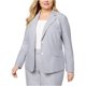 thumbnail image 1 of Anne Klein Seersucker - Chaqueta con dos botones para mujer, azul, 24 W Anne Klein dos botones, 1 of 2