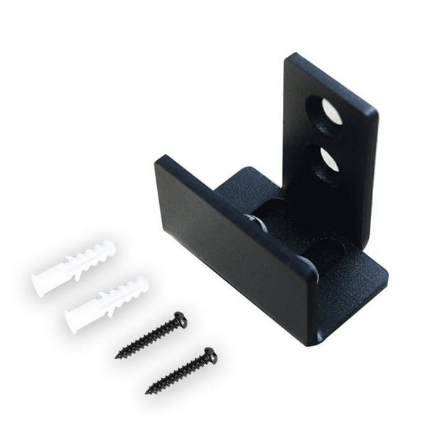 Guía para puerta corrediza, guía en U montada en la pared para puertas con ranuras y sin ranuras, ancho de riel ajustable de acero inoxidable para un funcionamiento suave, fondo plano protector para