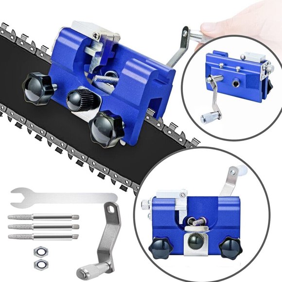 Chainsaw Sharpener, Adaptable Sharpening Tool for 4"-22" Chain Saws, Convenient Fast Sharpening with Stainless Steel Alloy, Portable Multifunctional for Garden and Professional Use