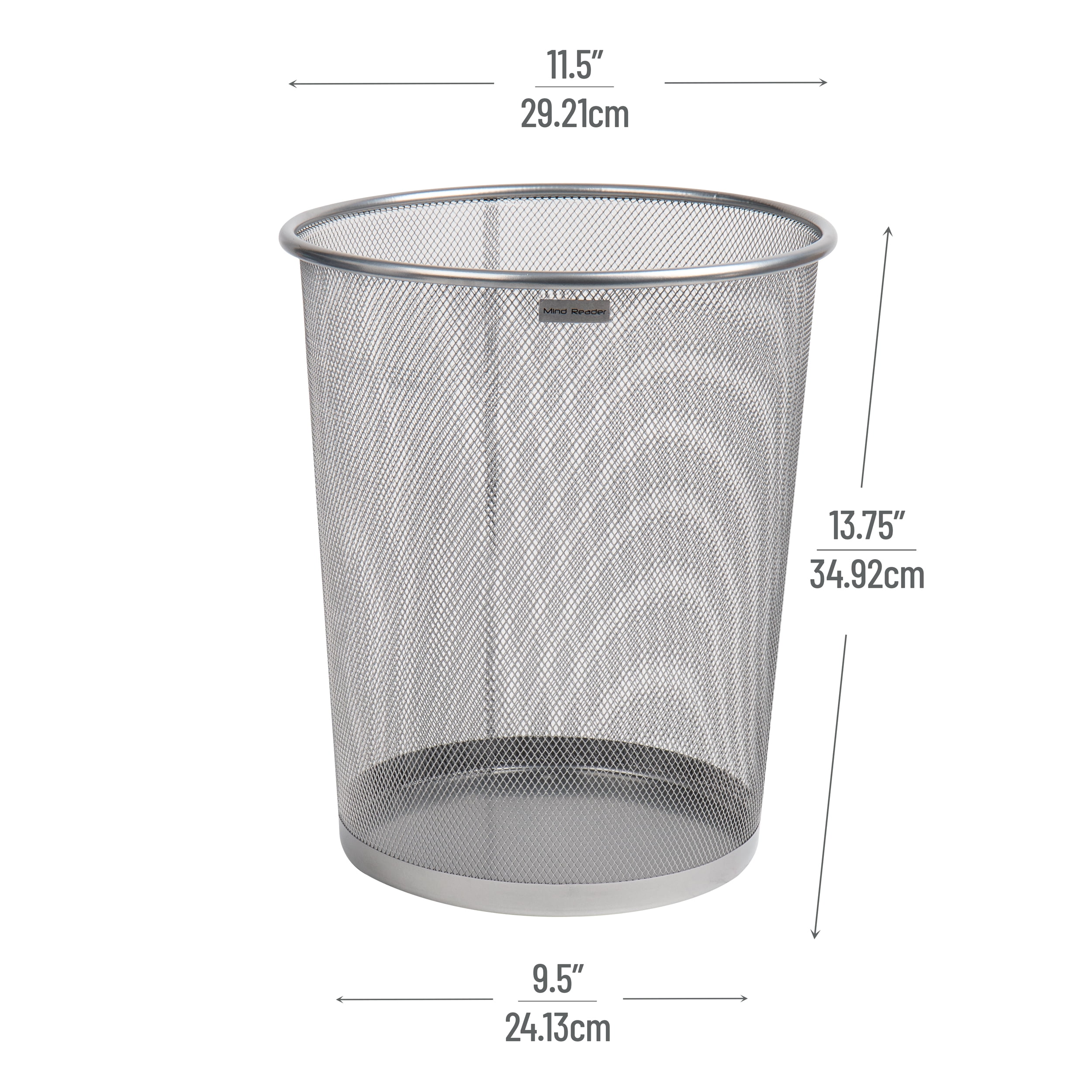 Metal Mesh Round Trash Can Without Lid Office Rubbish Paper Basket  Organizer Kitchen Bedroom Simple Waste Bins Cleaning Tools - AliExpress