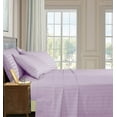 thumbnail image 2 of Elegant Comfort 6 Piece Bed Sheets Polyester Full Stripe Lavender Stripe Sheet Set, 2 of 5