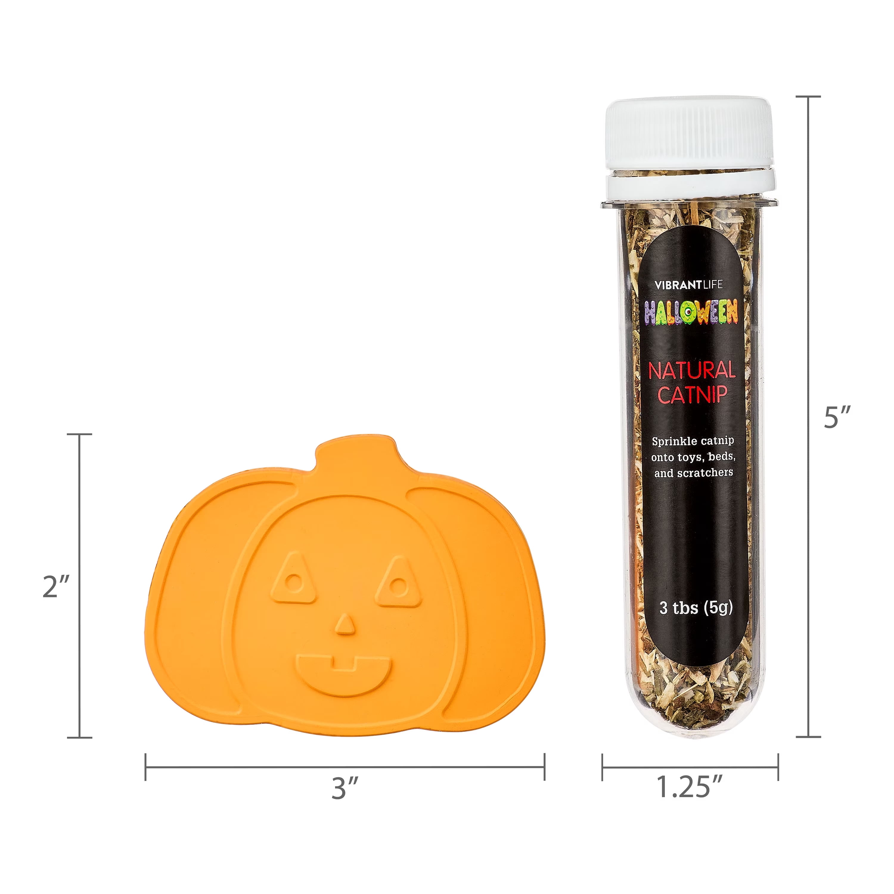 Vibrant Life Halloween Catnip Dispenser Toy, Pumpkin, Orange