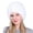 White, variant on GROFRY Beanie Hat Faux Rabbit Fur Russian Thickened Soft Stretchy Ears Comfortable Autumn Winter Women Skull Cap for Outdoor