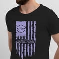 thumbnail image 2 of Greenyef Graphics We The People 1776 Distressed American USA Flag Men's T-Shirt (Black & Violet, X-Large), 2 of 6