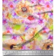thumbnail image 1 of Soimoi Poly Georgette Fabric Flower Watercolor Print Fabric by The Yard 42 Inch Wide, 1 of 1