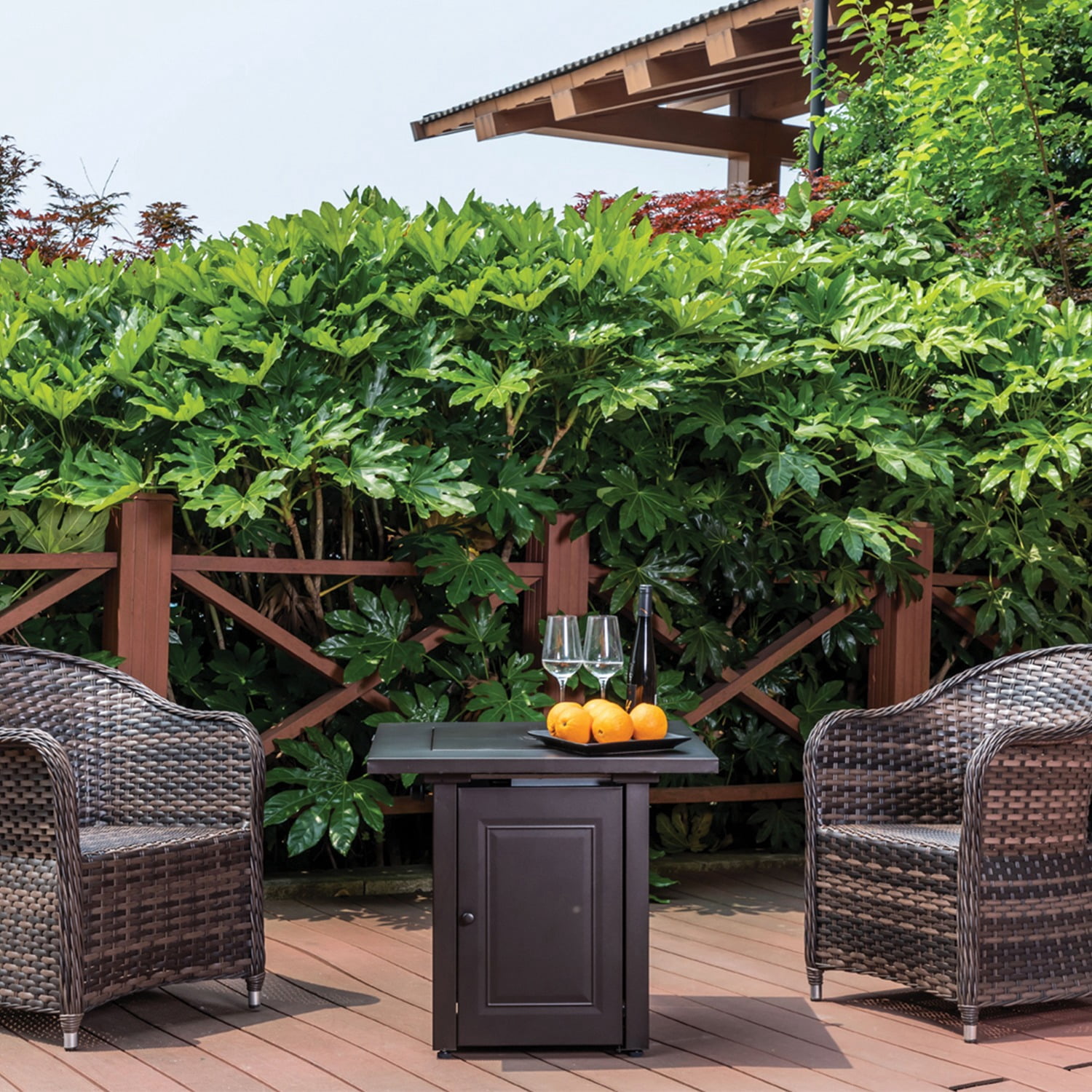 Legacy Heating CDF-WMGB28 28-Inch Square Fire Table (Mocha)
