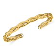 thumbnail image 1 of 14K Yellow Gold Braided Bracelet Cuff Bangle, 1 of 4