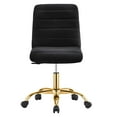 thumbnail image 5 of Modway Ripple Armless Performance Velvet Office Chair in Gold Black, 5 of 9