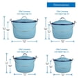 thumbnail image 4 of Juego De Ollas Clásicas Cinsa 8 Piezas Azul Turqueza, 4 of 5