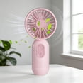 thumbnail image 6 of Lunxisen 4 Pcs Portable Handheld Personal Fan USB Rechargeable Battery Operated Three Speed Cooling for Travel Outdoor, 6 of 9
