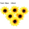thumbnail image 4 of 50 2,8 cabezas de girasol artificiales de seda amarilla, tela floral para decoración del hogar, decoración de bodas, novia sosteniendo flores, decoración artística artesanal de jardín, 4 of 7