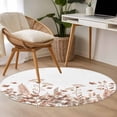 thumbnail image 4 of Round Rug 3.3Ft Washable Non-Slip, Spring Floral Circle Area Rugs for Living Room Bedroom, Watercolor Elegant Pastoral Flowers Indoor Floor Mats Carpet Runner for Home Decor Aesthetic, 4 of 8